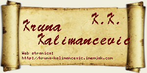 Kruna Kalimančević vizit kartica